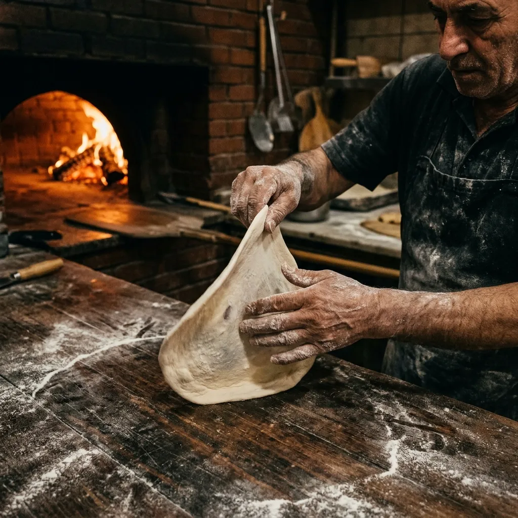 Hand-stretched lavash, every morning.